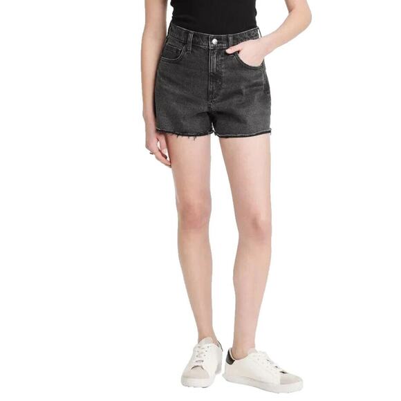 Universal Thread Women's High Rise 90's Cutoff Jean Shorts Black Size 12 - Picture 1 of 7